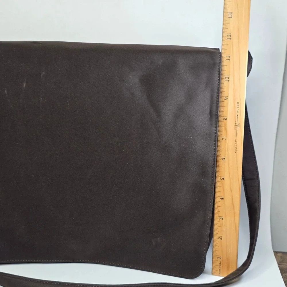 Valerie Stevens Messenger Bag Brown Crossbody Laptop Briefcase RN 13711 Large